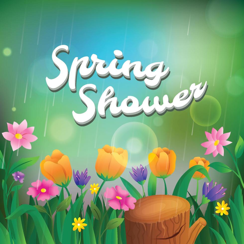 Spring Showers Background vector