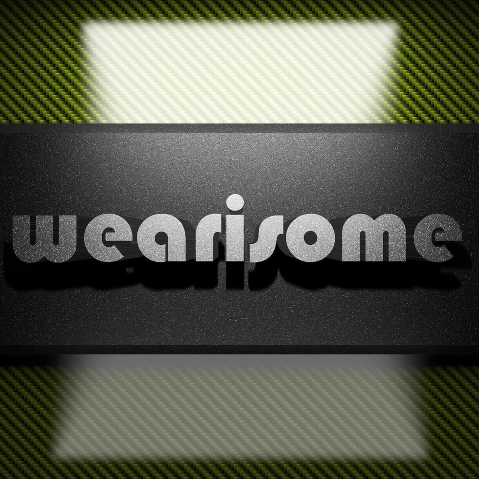 wearisome word of iron on carbon photo