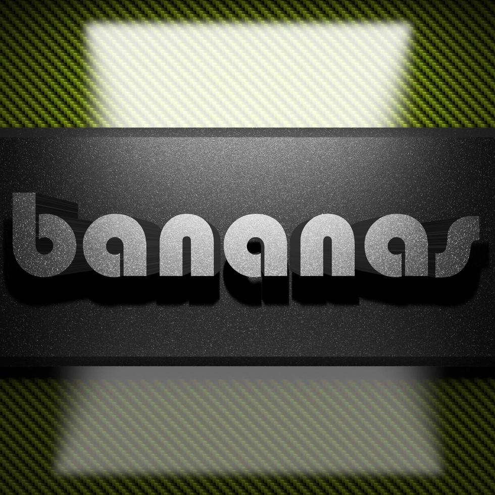 bananas word of iron on carbon photo