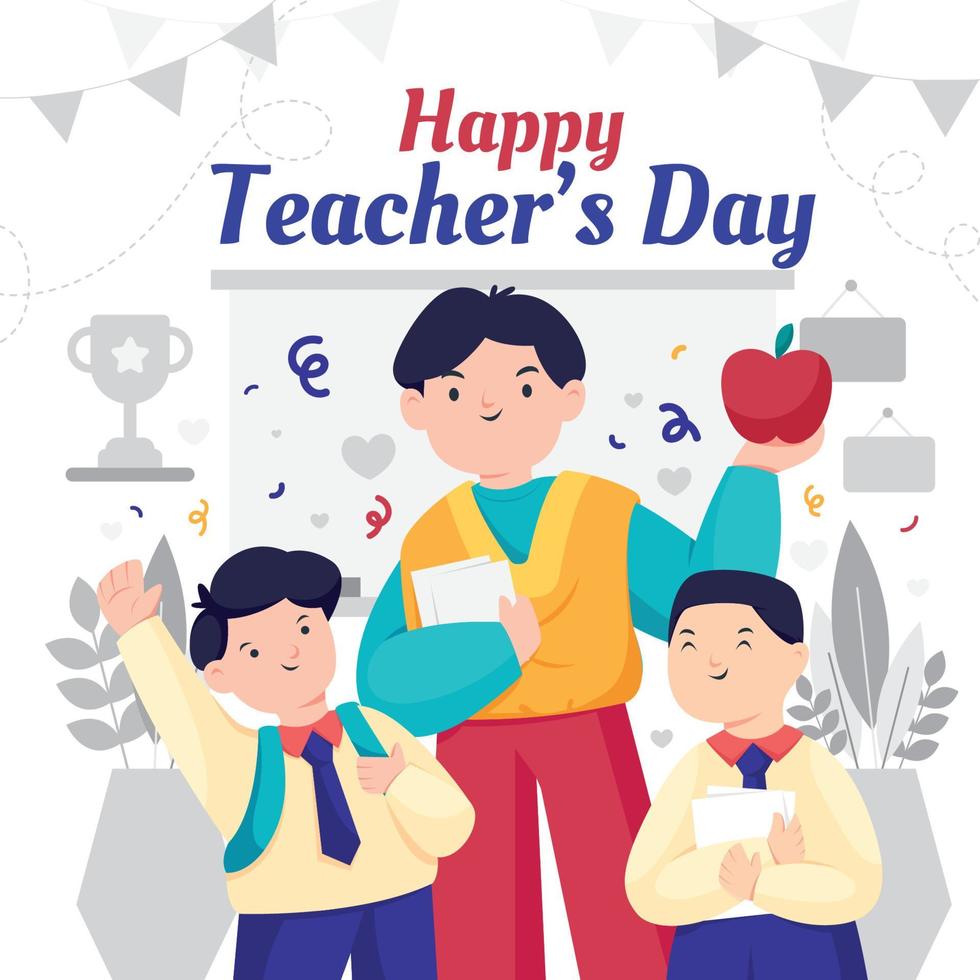 Happy Teacher's Day vector