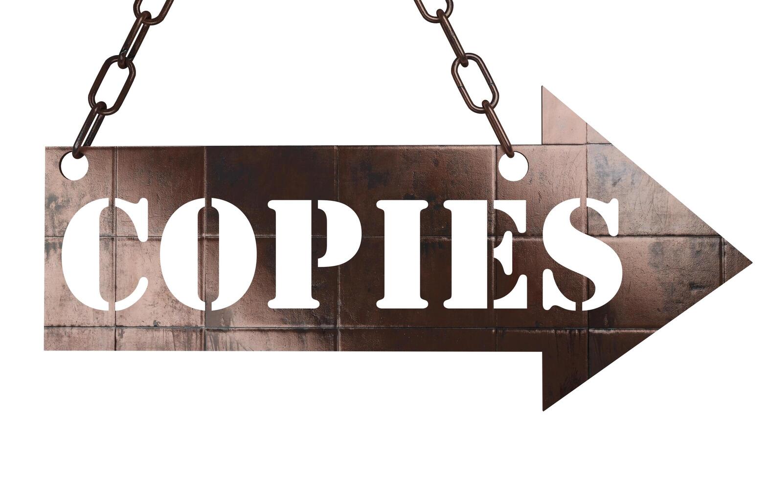 copies word on metal pointer 6143479 Stock Photo at Vecteezy