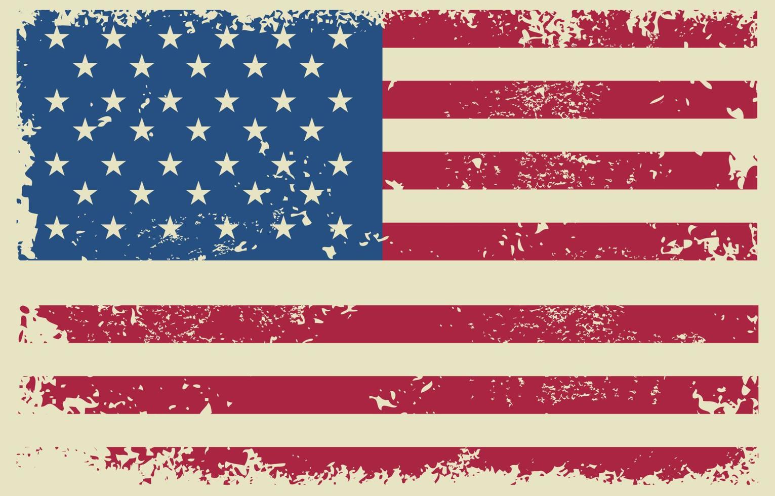 bandera americana angustiada vector