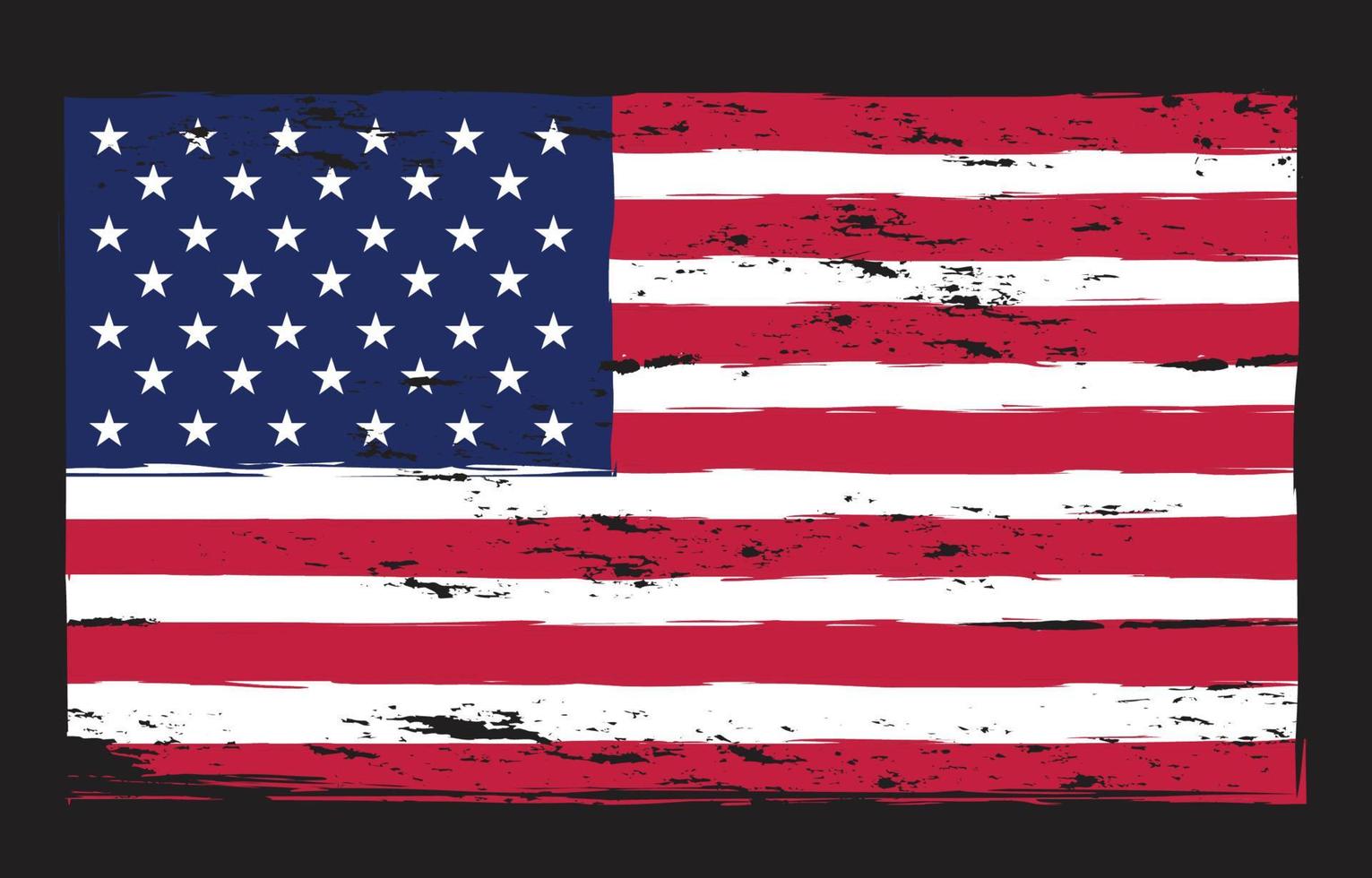 bandera de estados unidos en estilo grunge vector