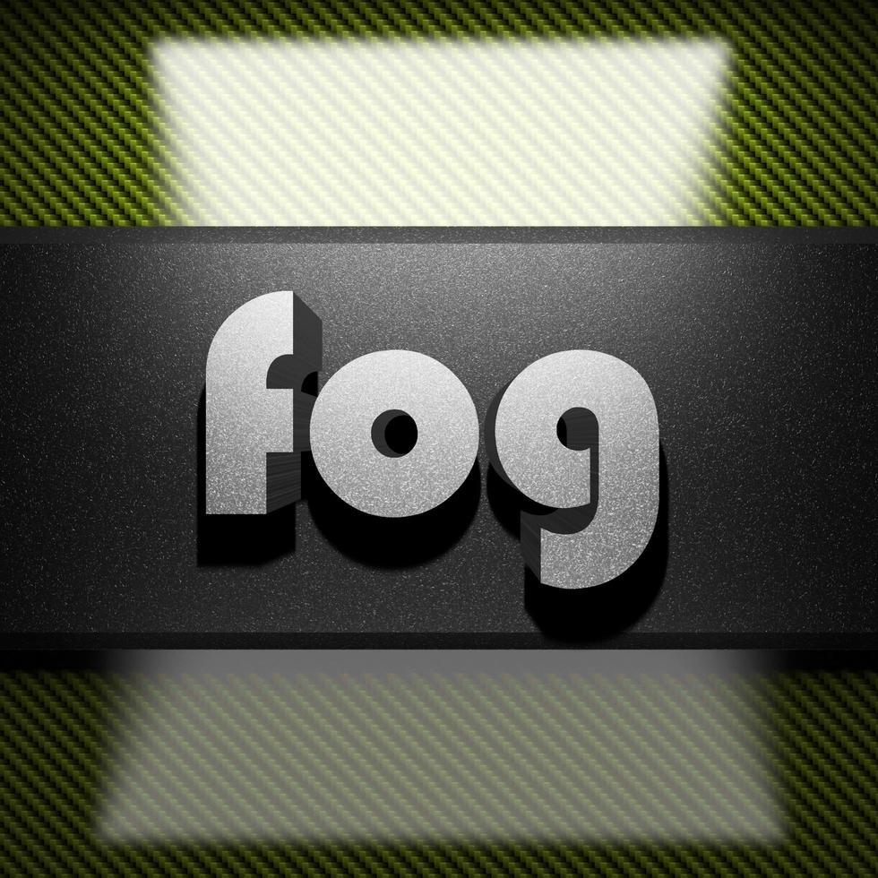 fog word of iron on carbon photo