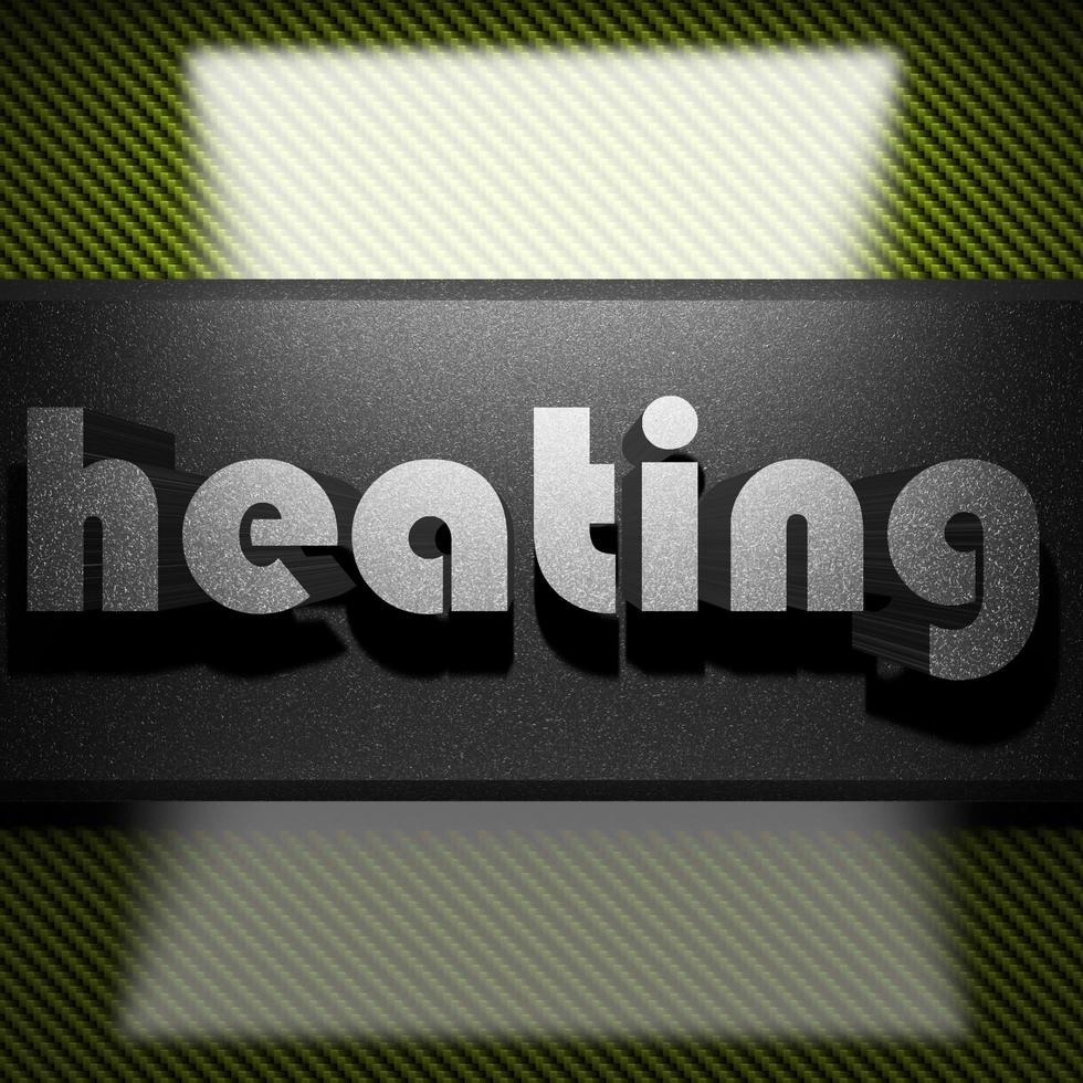 heating word of iron on carbon photo