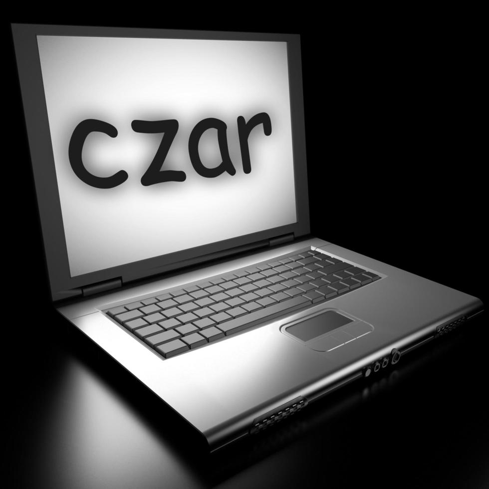 czar word on laptop photo