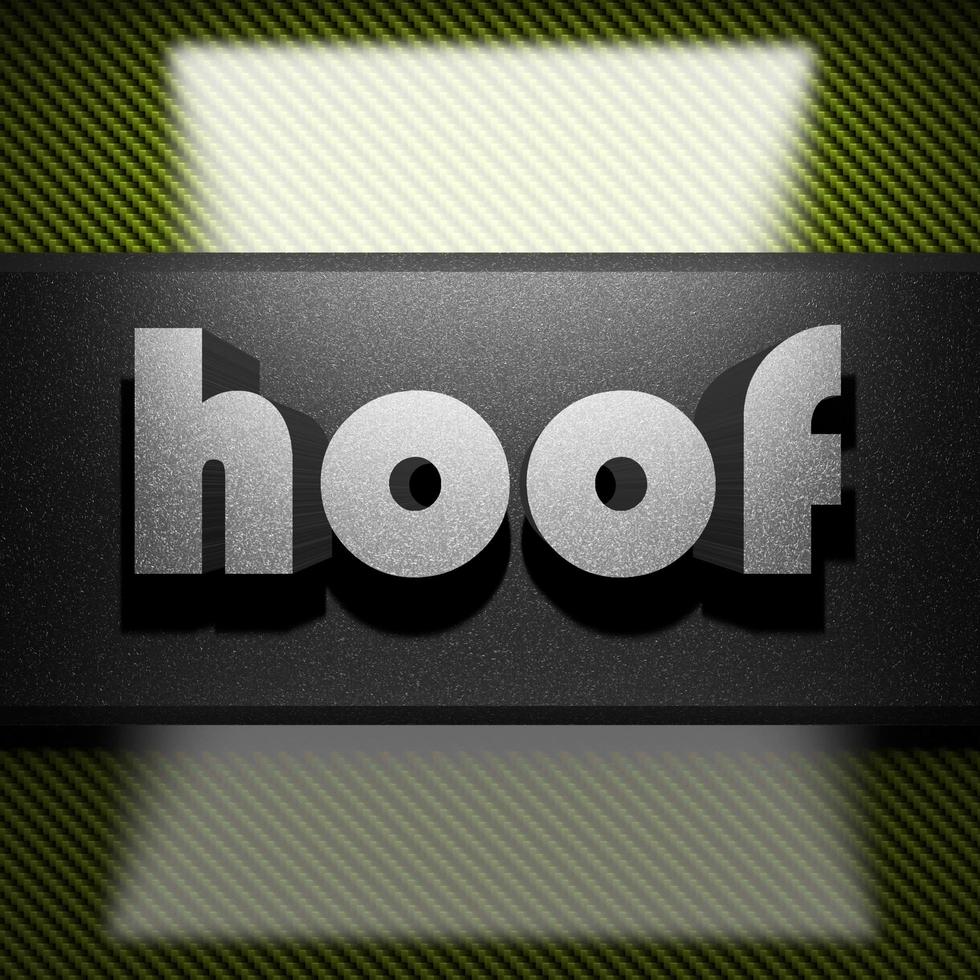 hoof word of iron on carbon photo