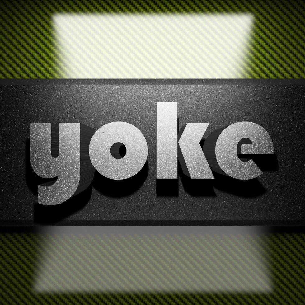 yoke word of iron on carbon 6144101 Stock Photo at Vecteezy