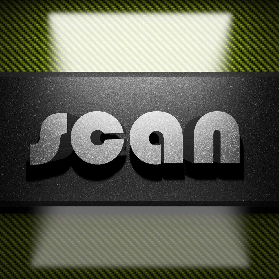 scan word of iron on carbon photo