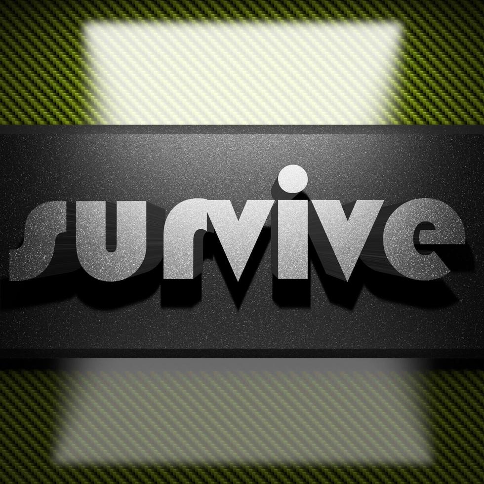 survive word of iron on carbon photo