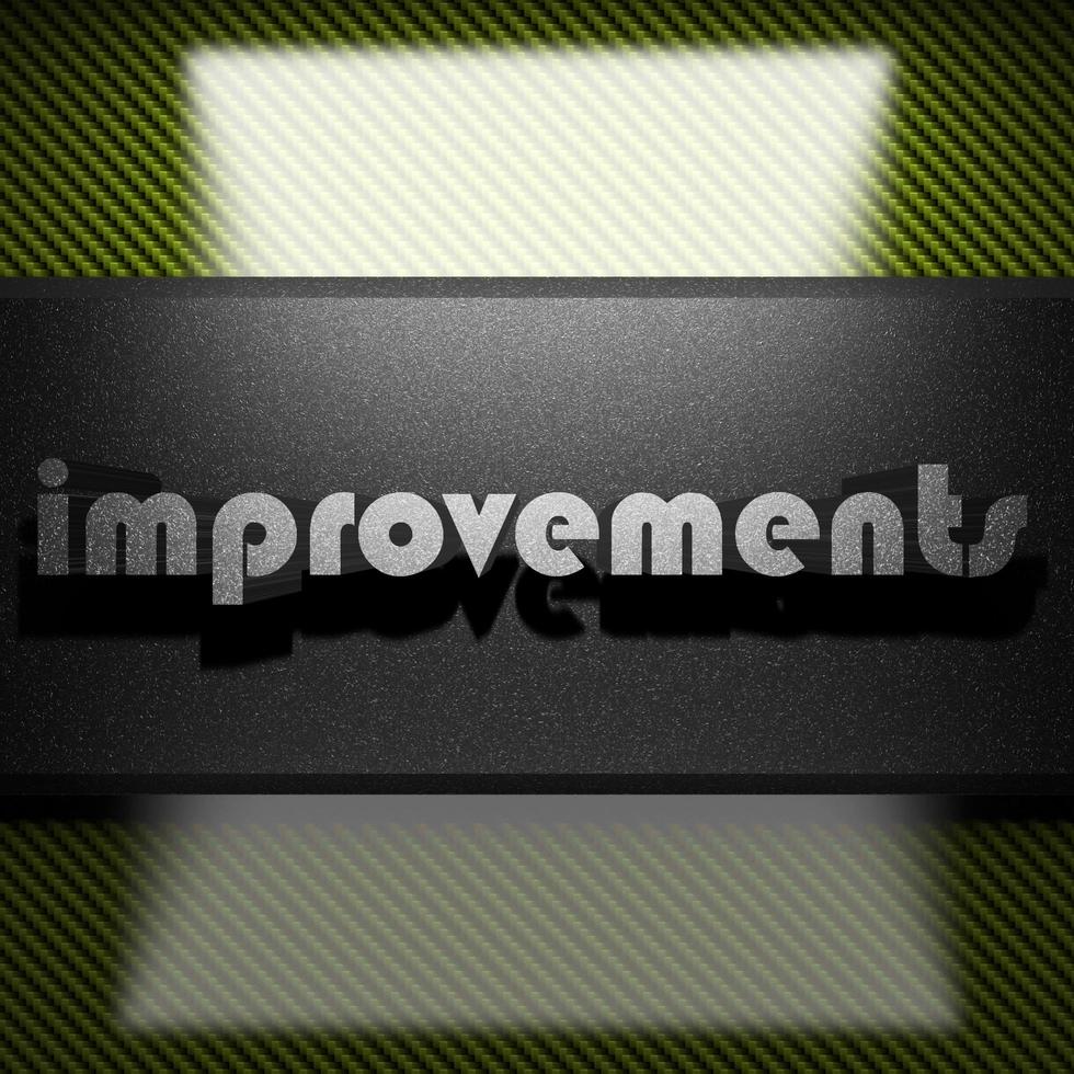 improvements word of iron on carbon photo