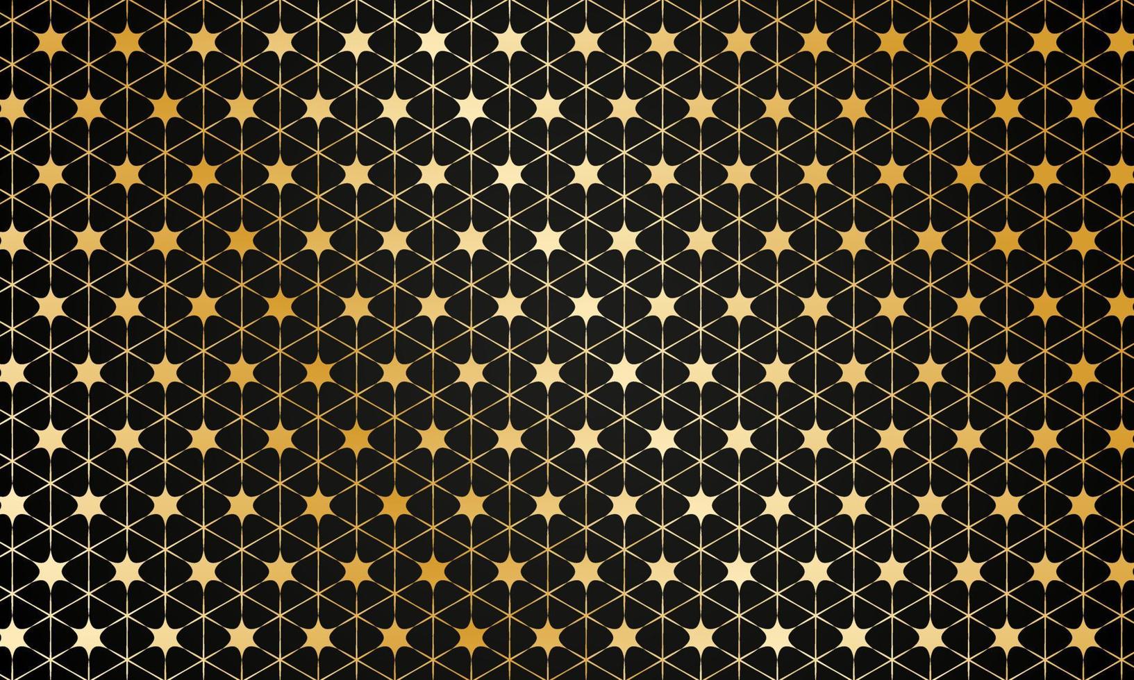 gold beautiful pattern in black background by vector design