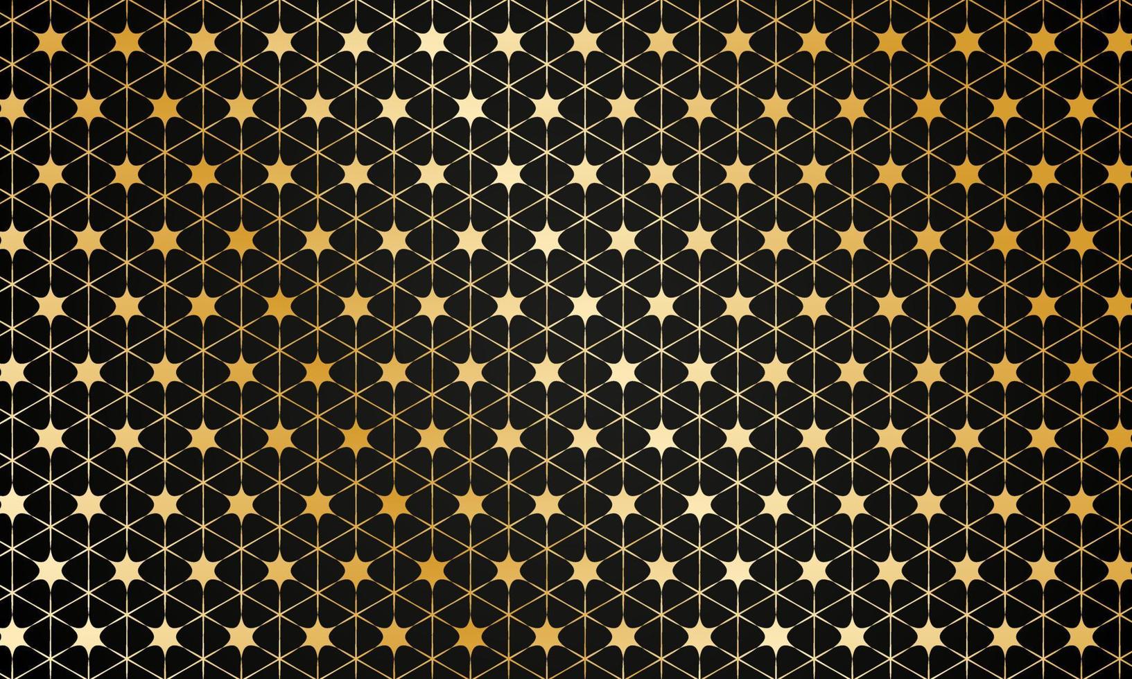 hermoso patrón dorado en fondo negro por diseño vectorial vector