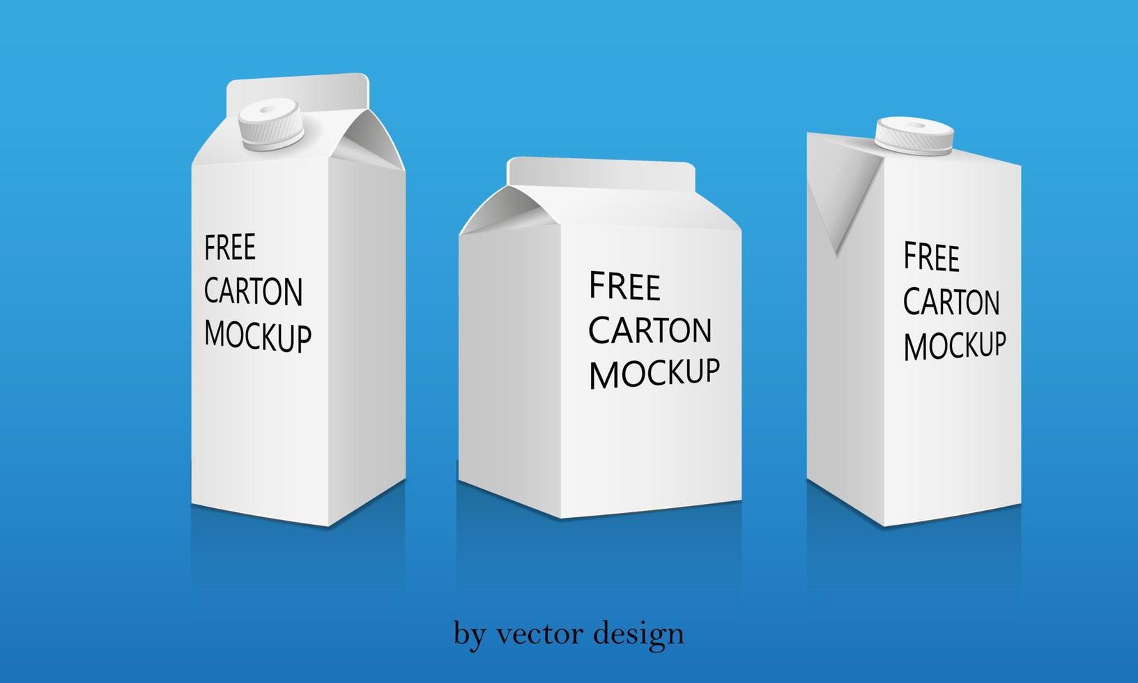 maqueta de cartón de leche y jugo por diseño vectorial vector