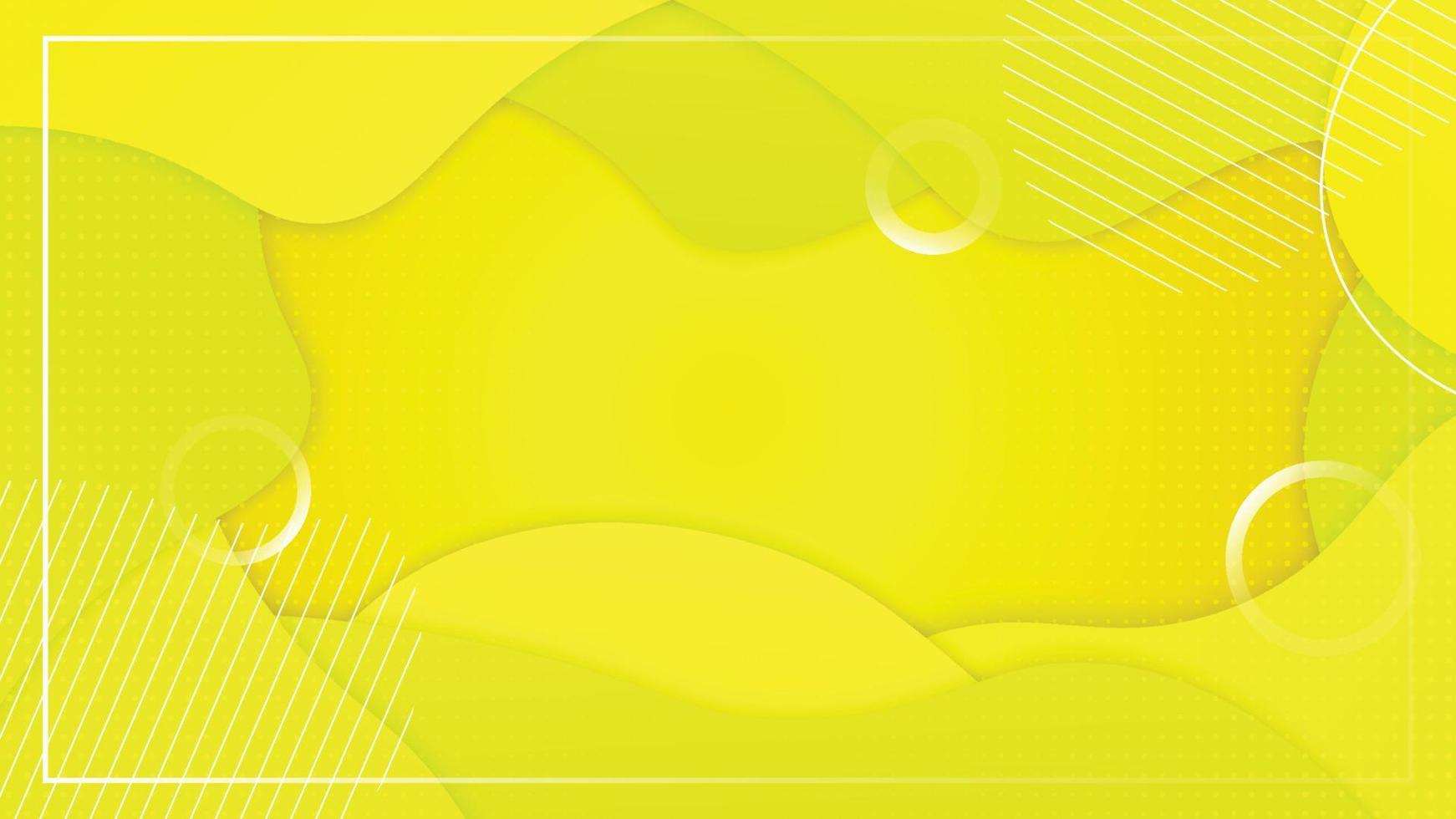 fondo amarillo con formas líquidas concepto moderno. cartel fluido abstracto. adecuado para banner, web, encabezado, portada, cartelera, folleto, medios sociales, página de inicio. vector