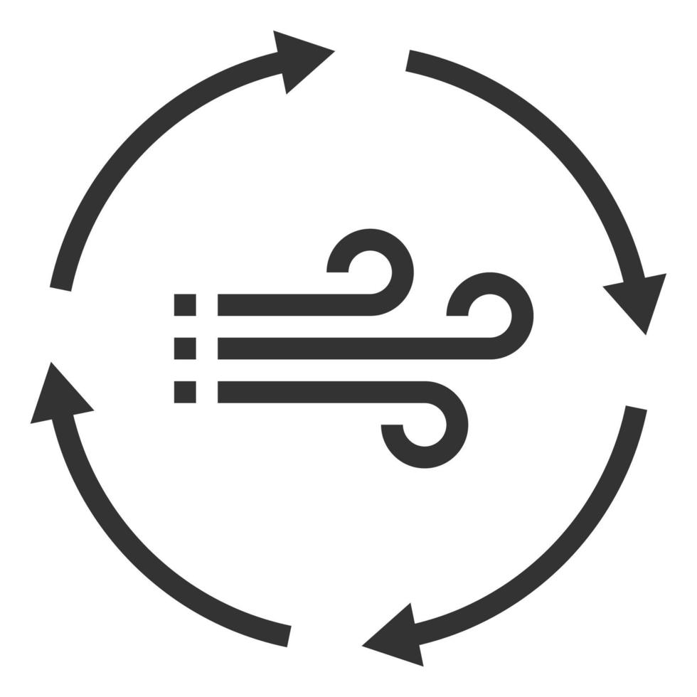 circulating air  icon line vector illustration