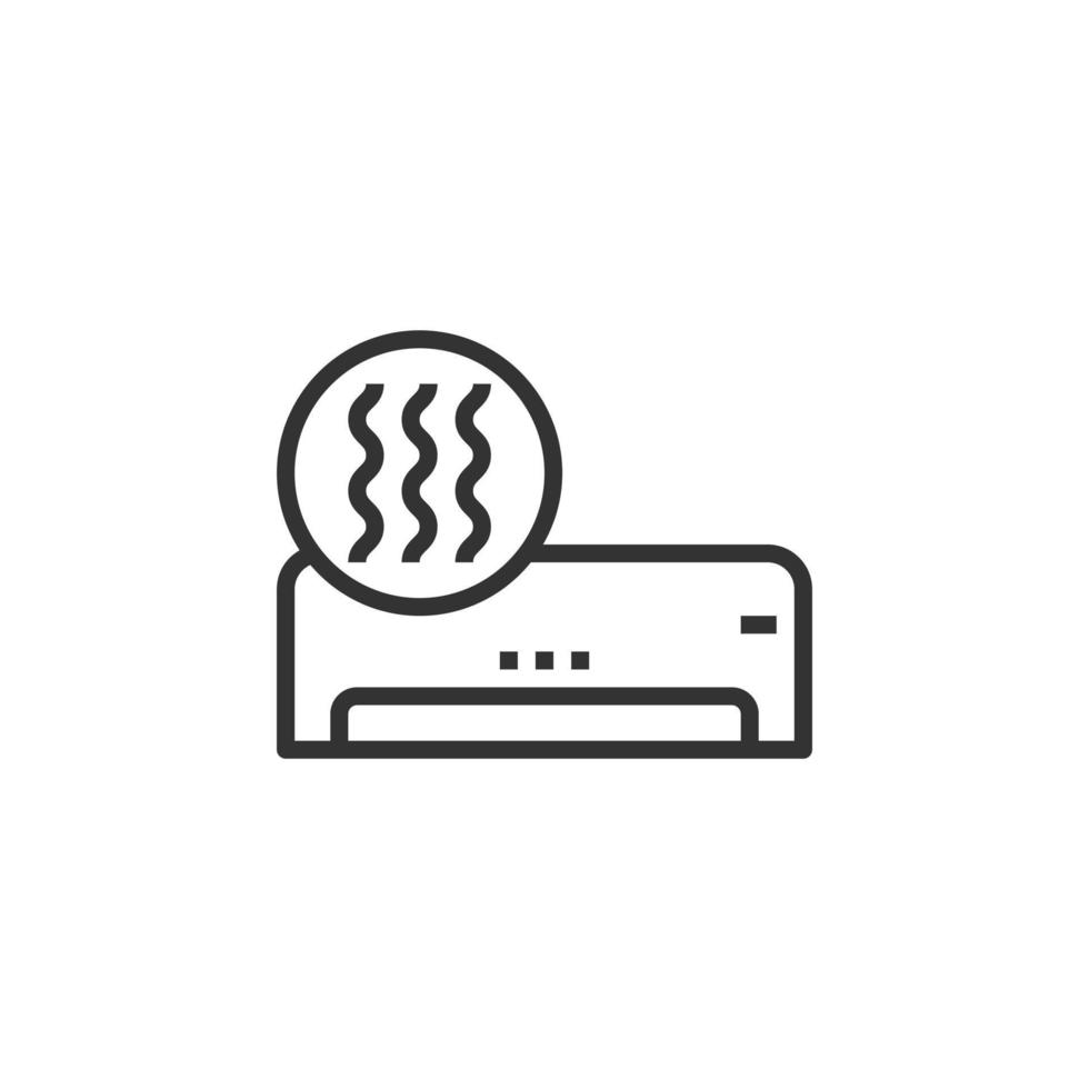 heating icon line vector illustration