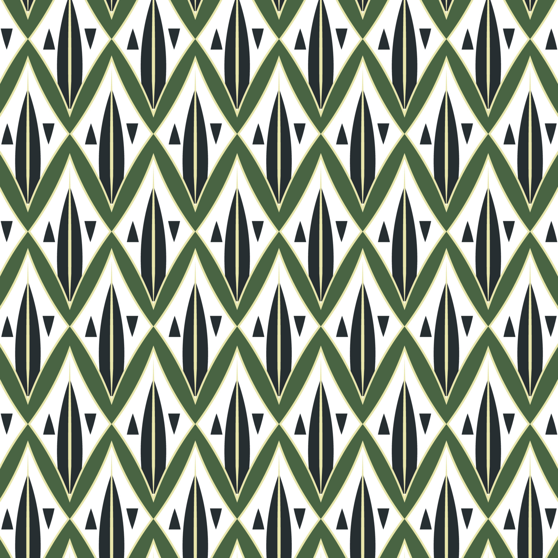 Green Tribal Patterns