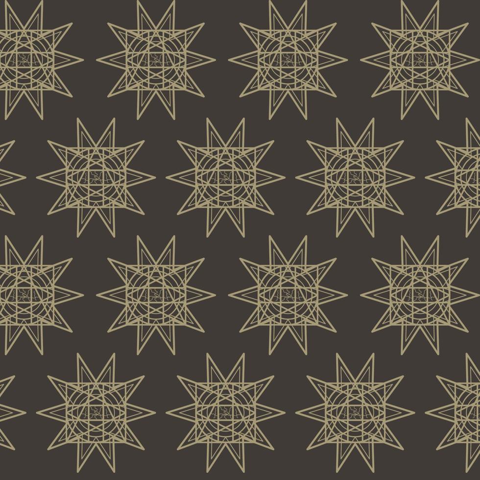 traditional tribal pattern geometric brown background ready for your design vector