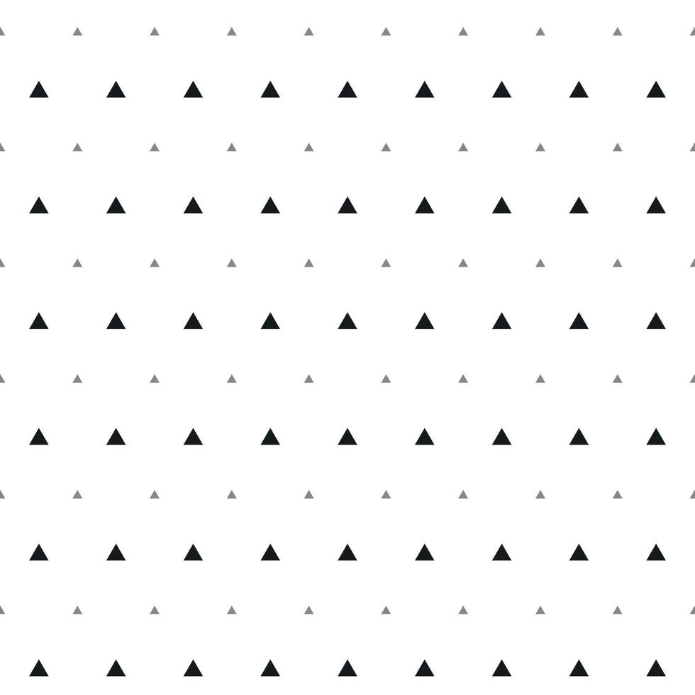 black triangle pattern symbol is of different sizes and opacity. The pattern is evenly filled. Vector illustration on a white background
