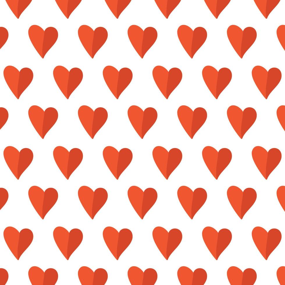 St Valentine's holiday. Red hearts. Relationship, emotion, passion, love. Seamless pattern, texture, paper, packaging design vector