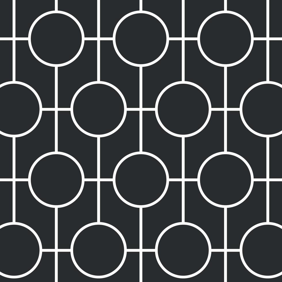 line circles repeating seamless pattern black background ready for your design vector