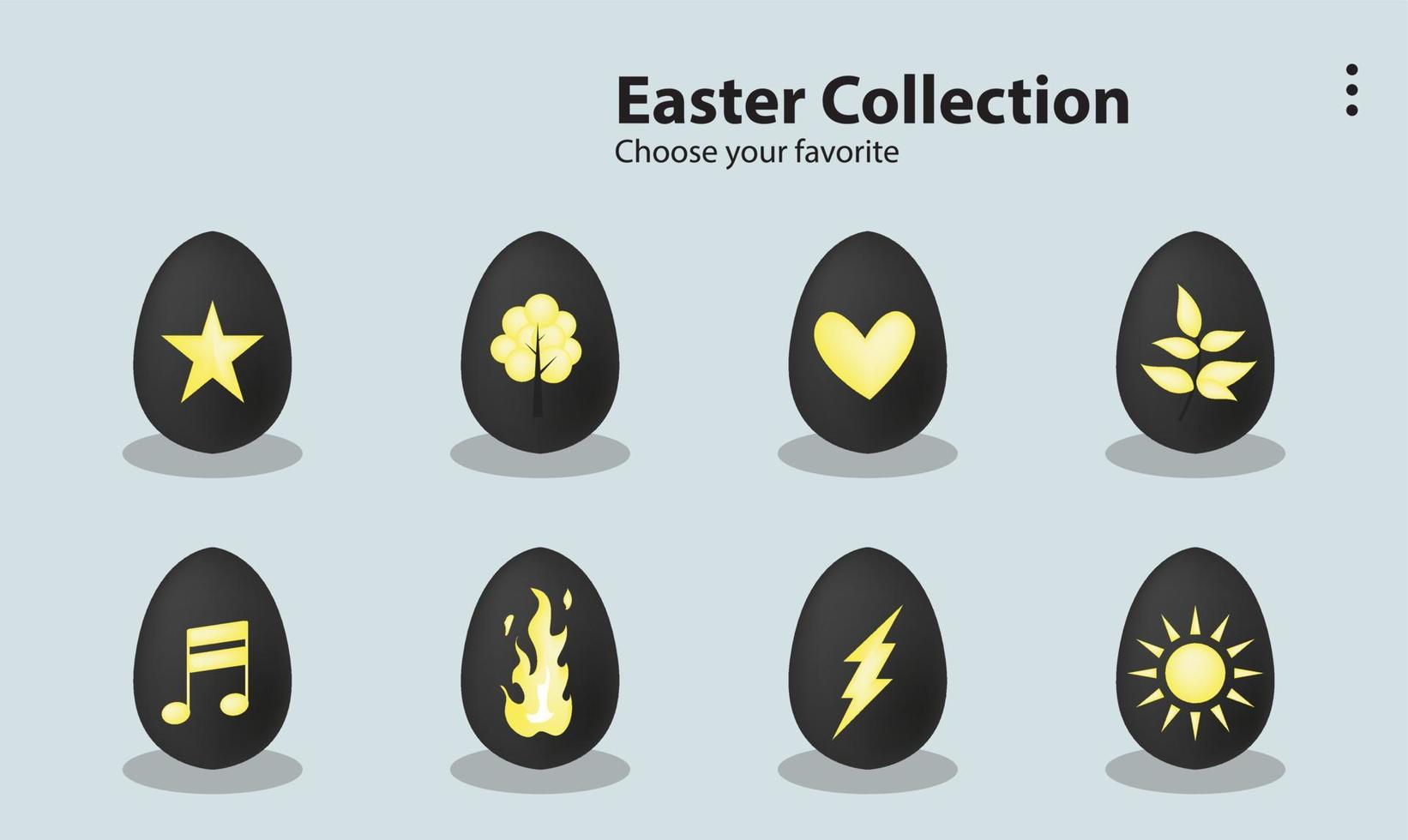 happy easter egg element template logo illustration vector drawing season collection set cartoon art