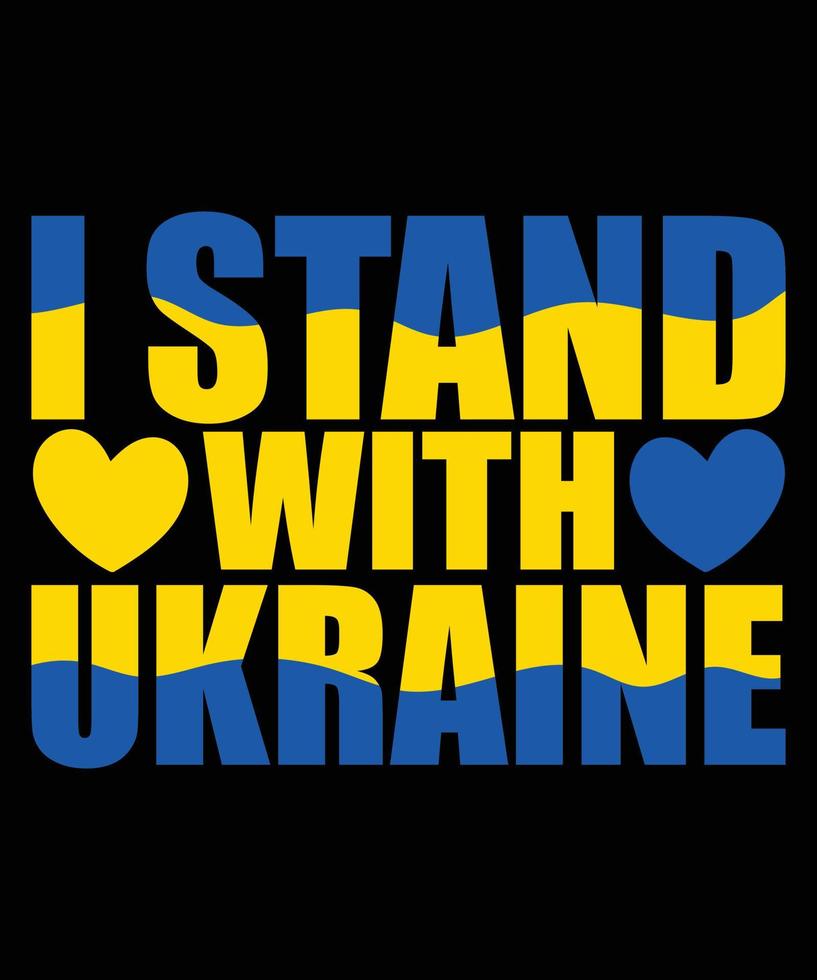 I Stand With Ukraine T-shirt and Poster Design Vector Template