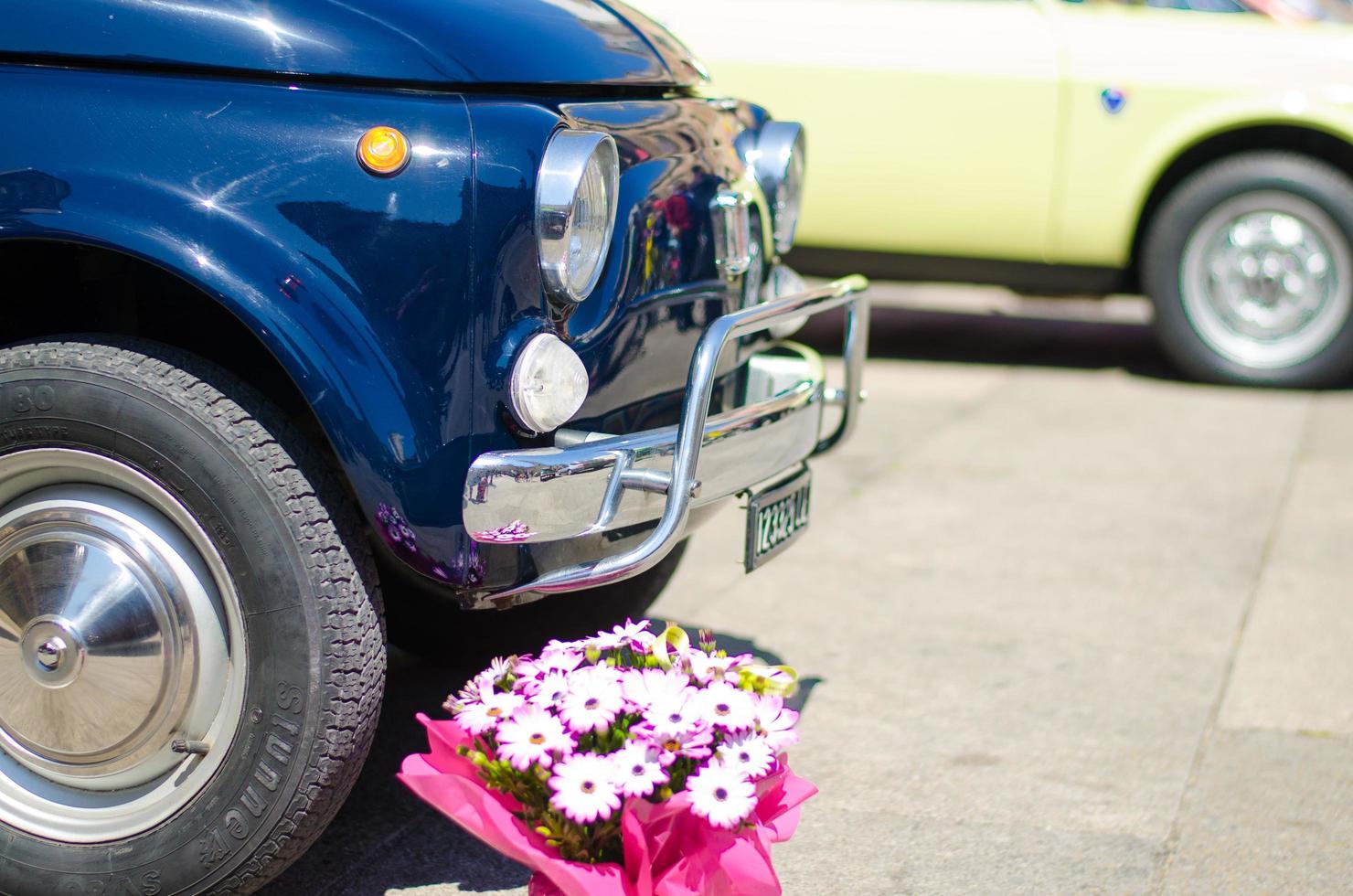 Vintage classic retro automobiles cars in Italy photo