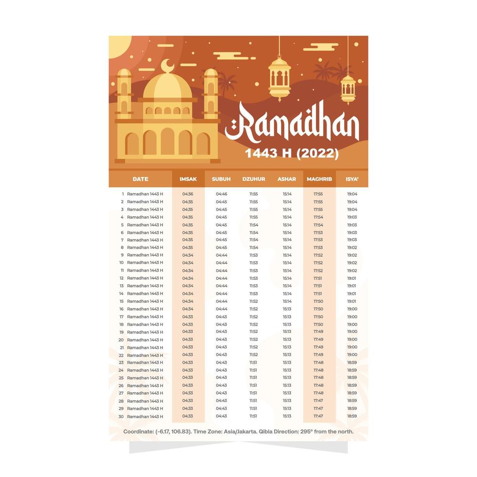 Fasting Month Calendar Template 6146130 Vector Art at Vecteezy