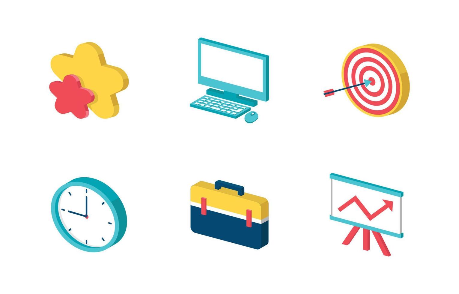 Back to Work Isometric Icon vector