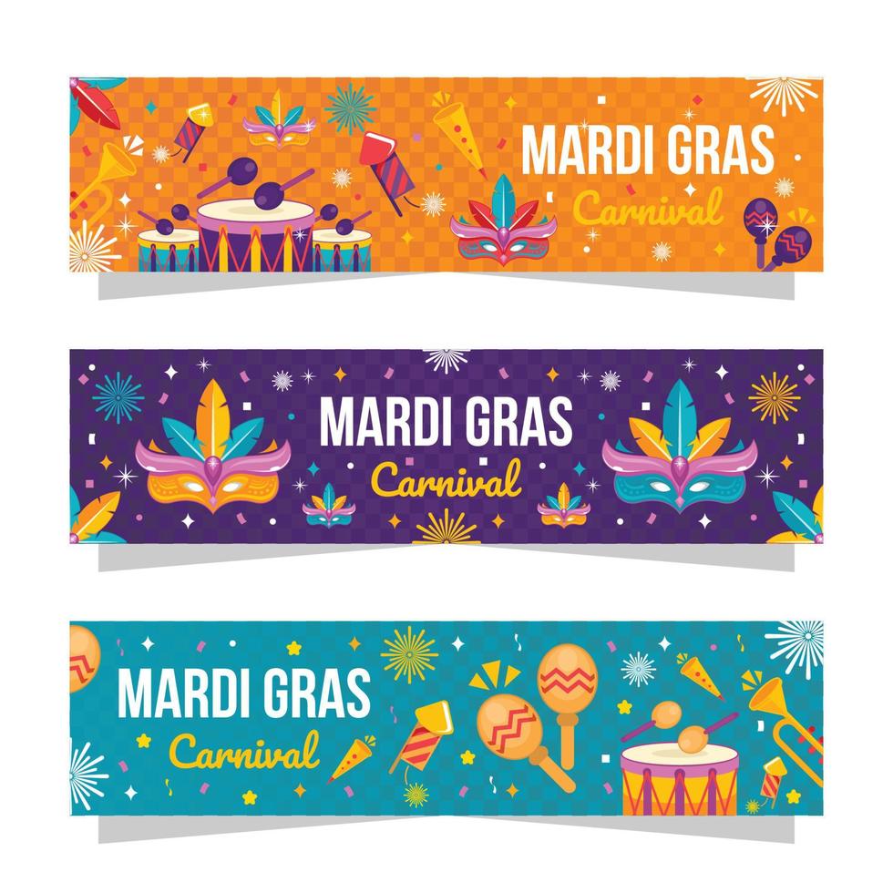 Mardi Gras Carnival Banner vector