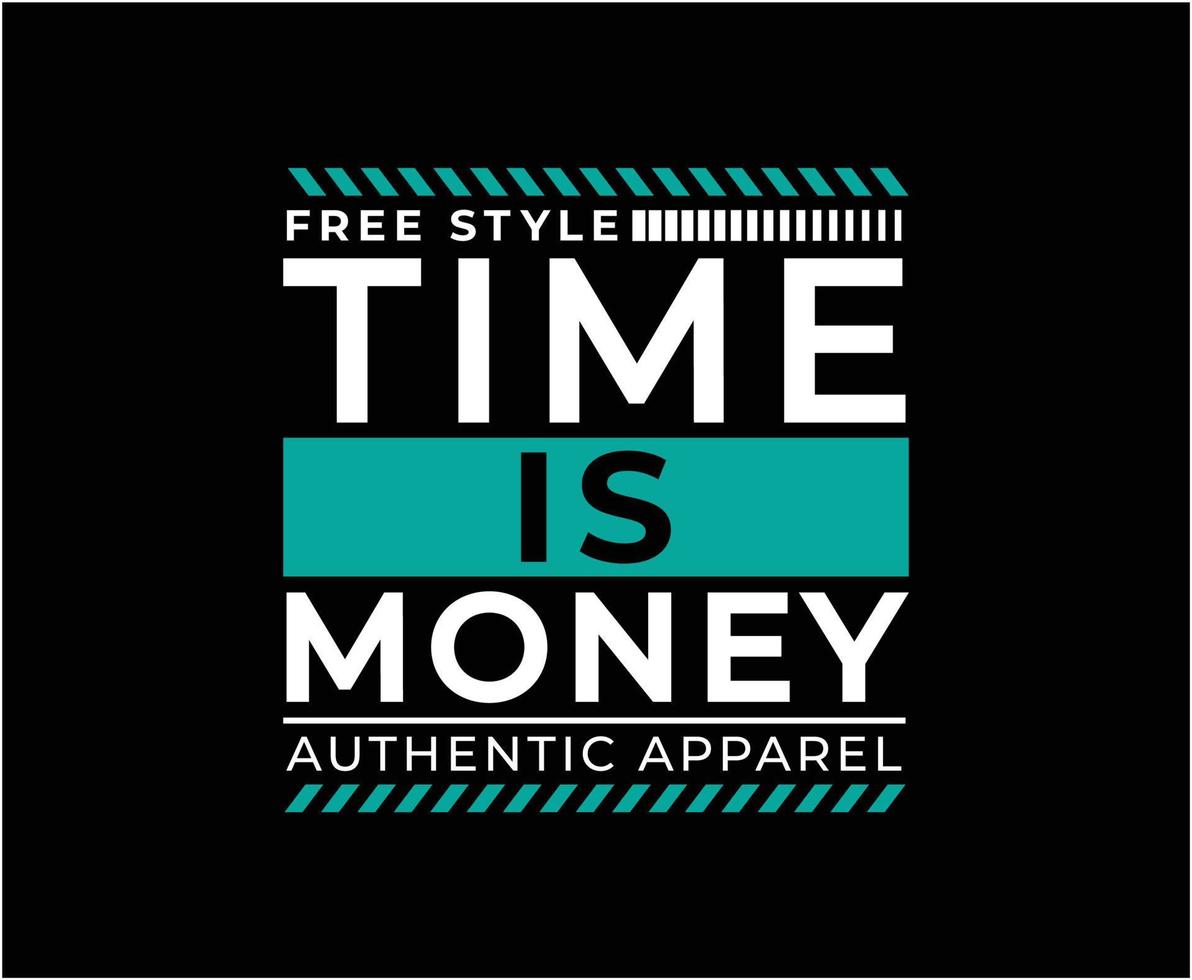 Time is money Typography Vector T-shirt Design