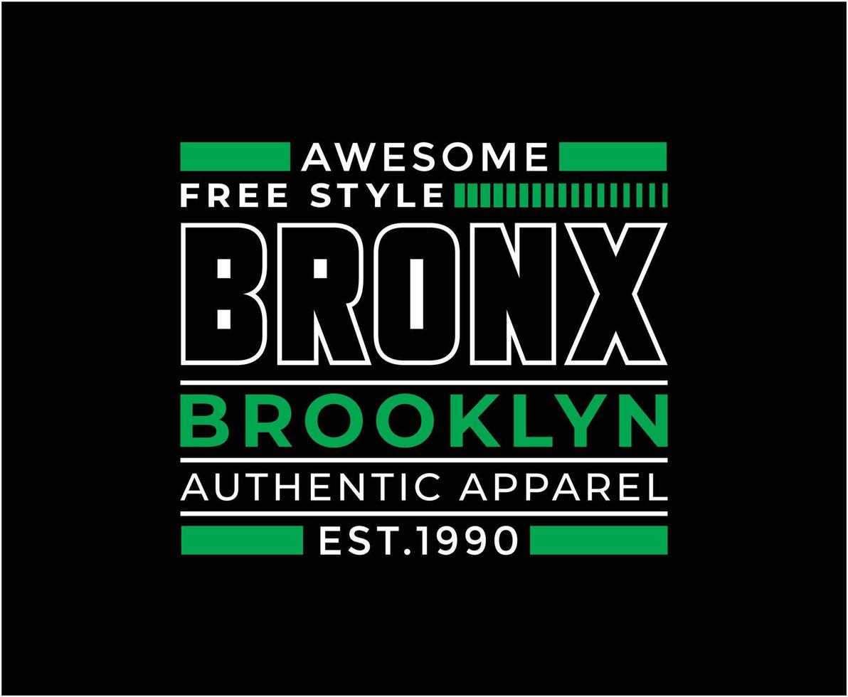 Bronx Typography Vector T-shirt Graphics for print