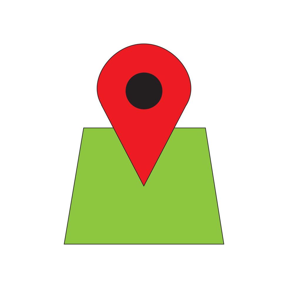 location mark vector icon on map