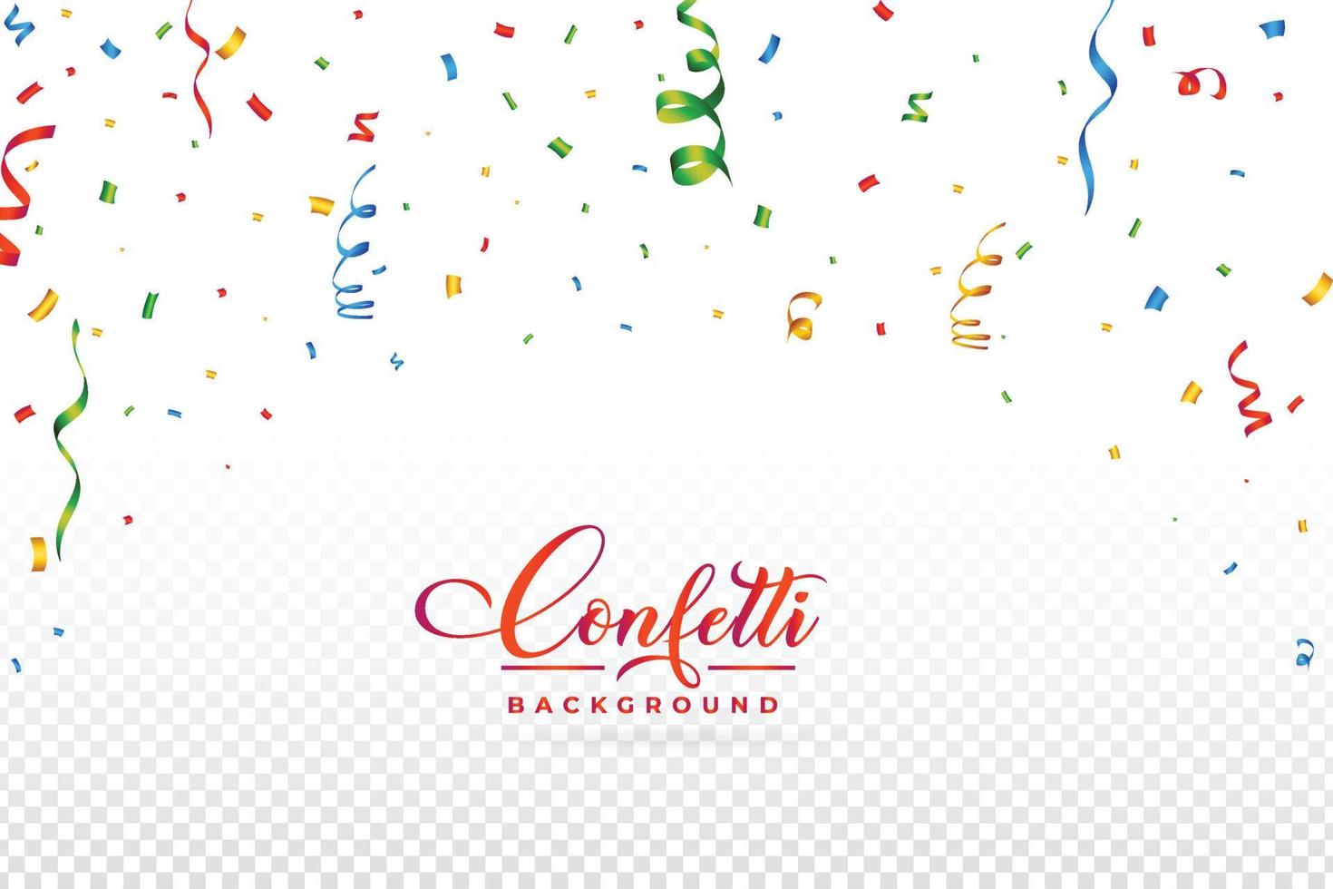 Confetti vector elements for festival background. Confetti falling illustration on a transparent background. Colorful confetti and party tinsel vector. Event and party celebration element.