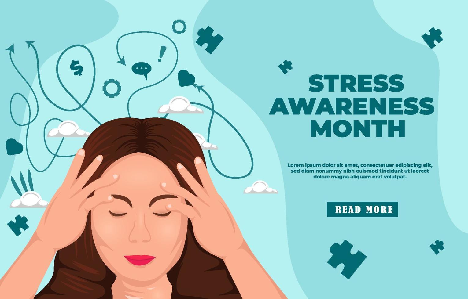 Stress Awareness Month Background vector