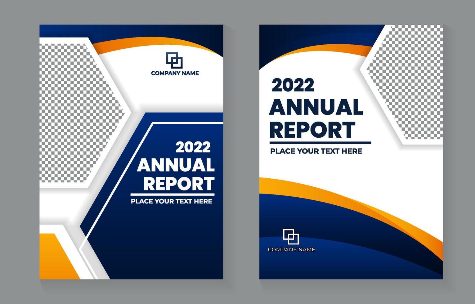 Annual Report Template Blue Gradient vector