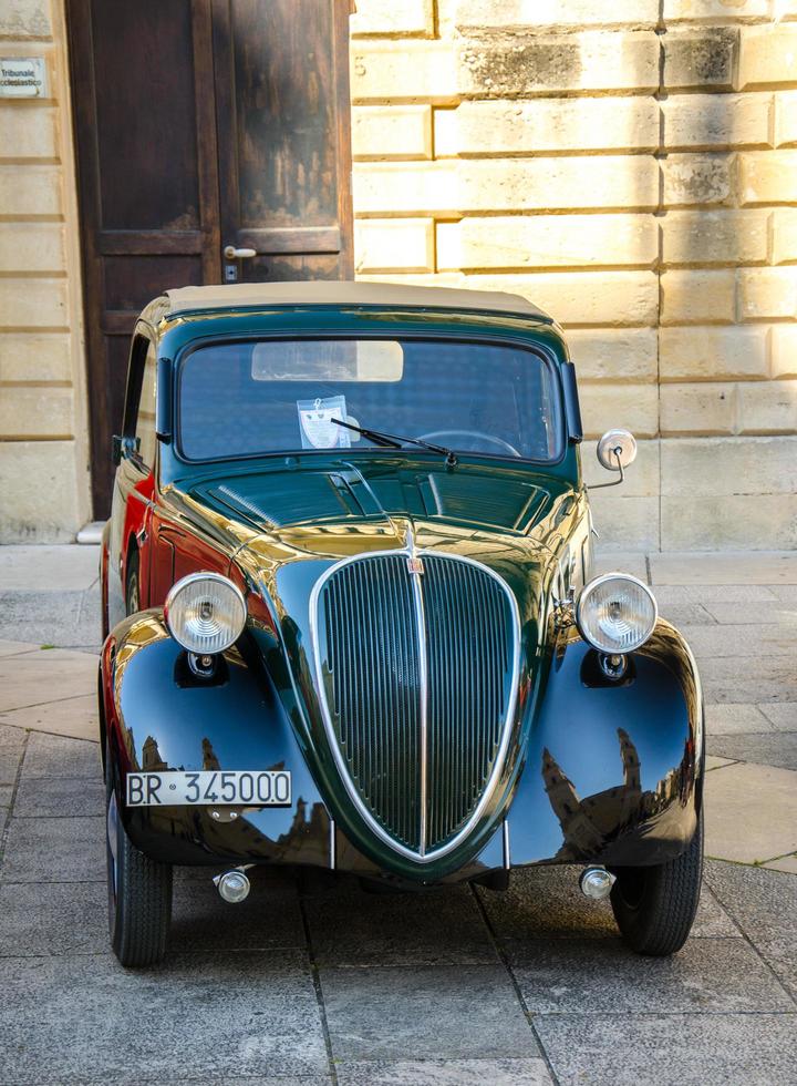 Vintage classic retro automobiles cars in Italy photo