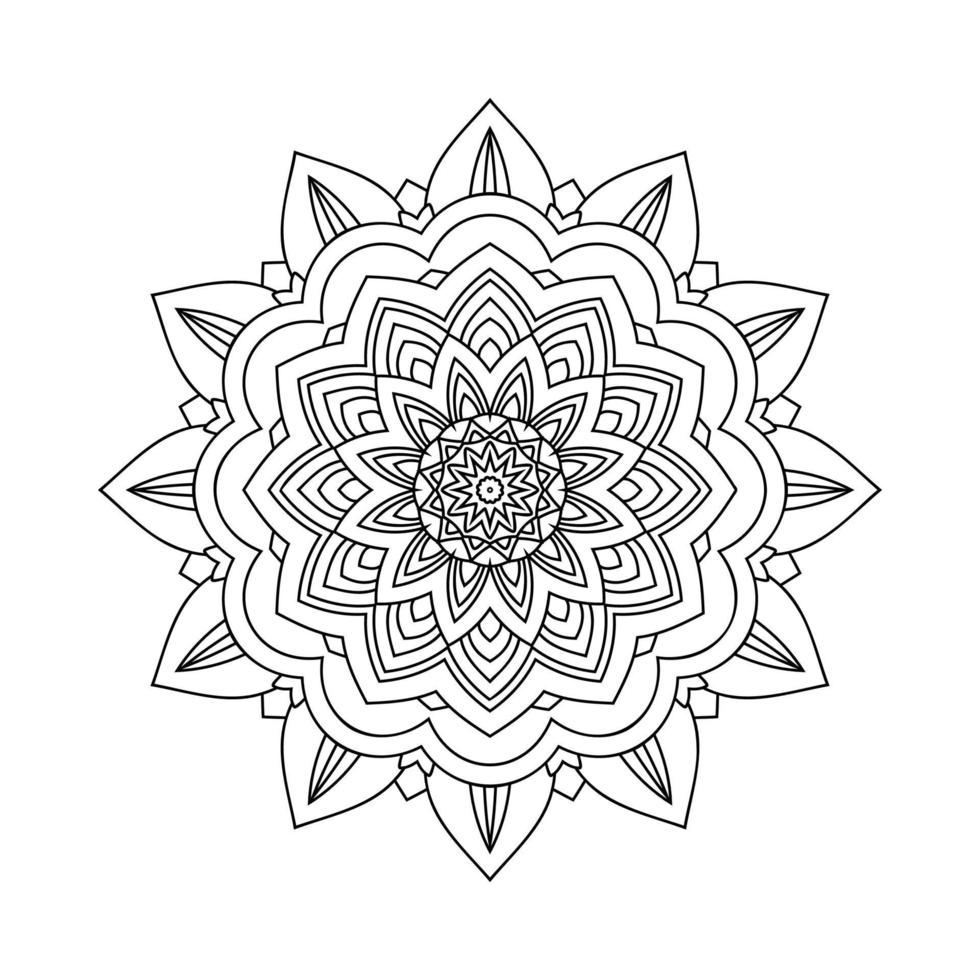 Página Simple Círculo Mandala Para Colorear Para Niños Adultos Ilustración  del Vector - Ilustración de turco, étnico: 216040326