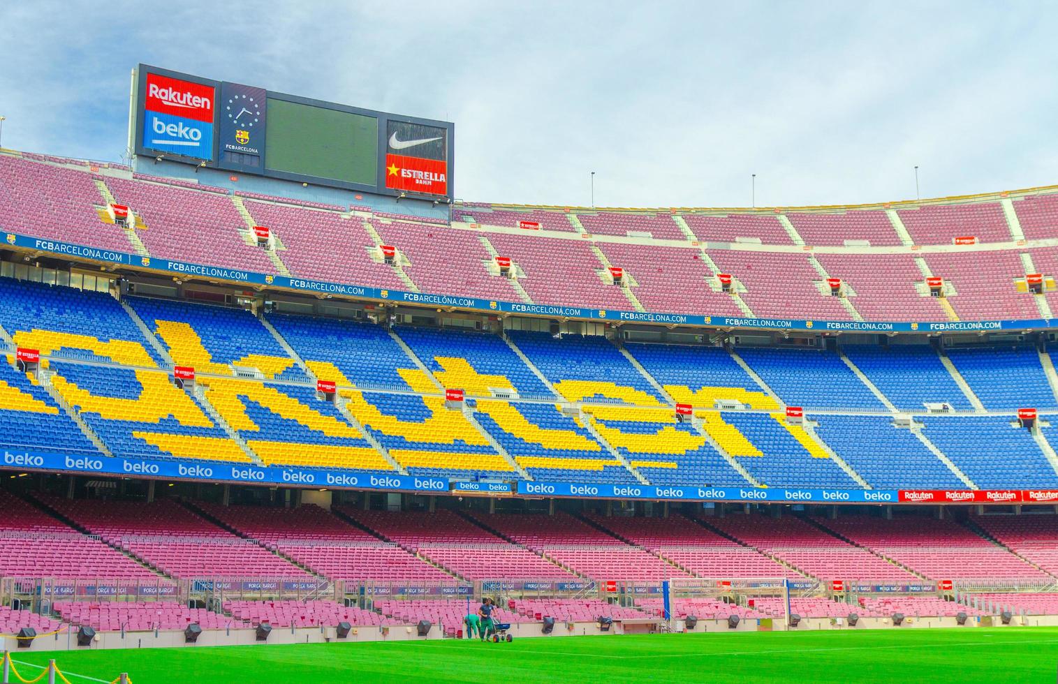 Camp Nou is the home stadium of football club Barcelona photo