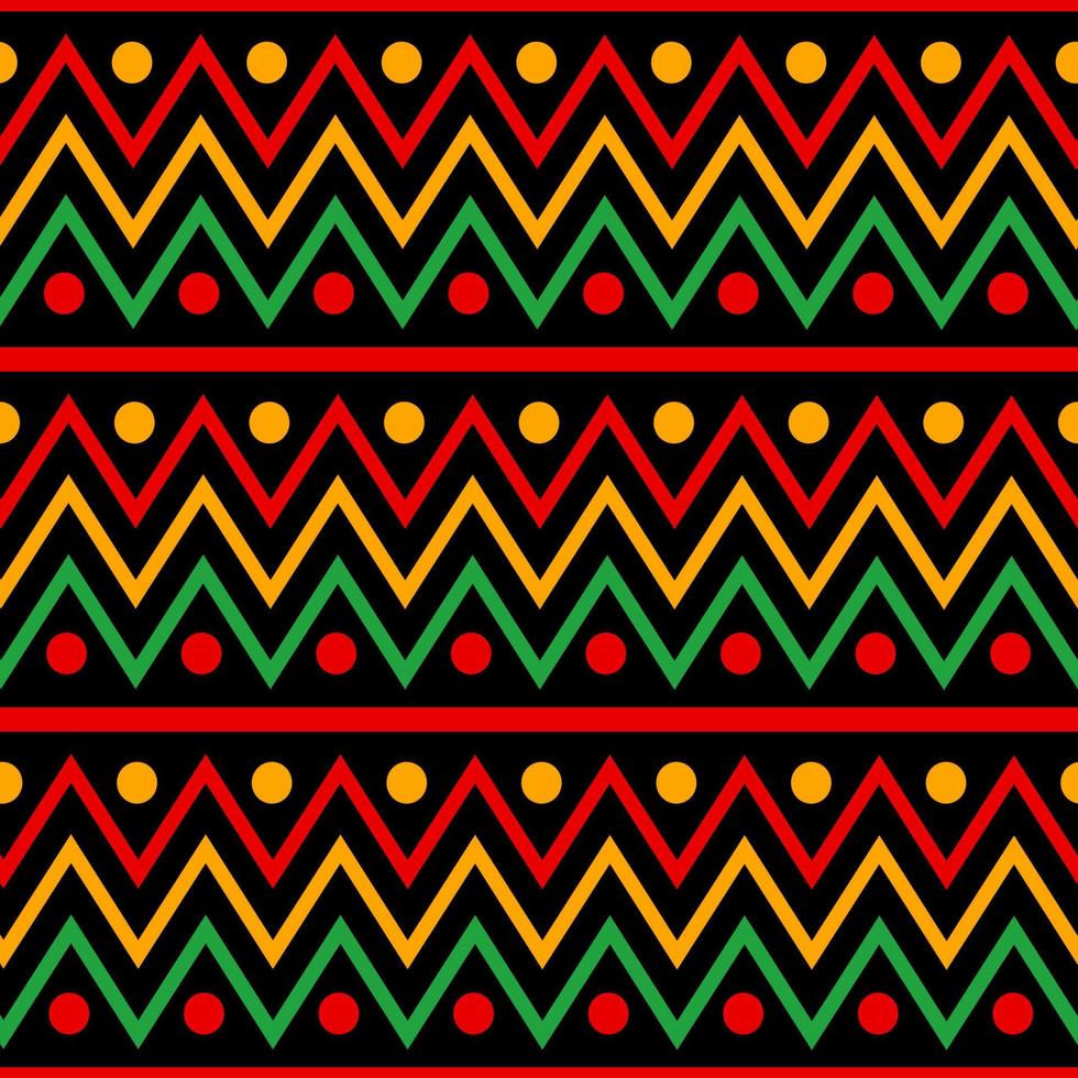 Seamless Pattern Pan African Color vector