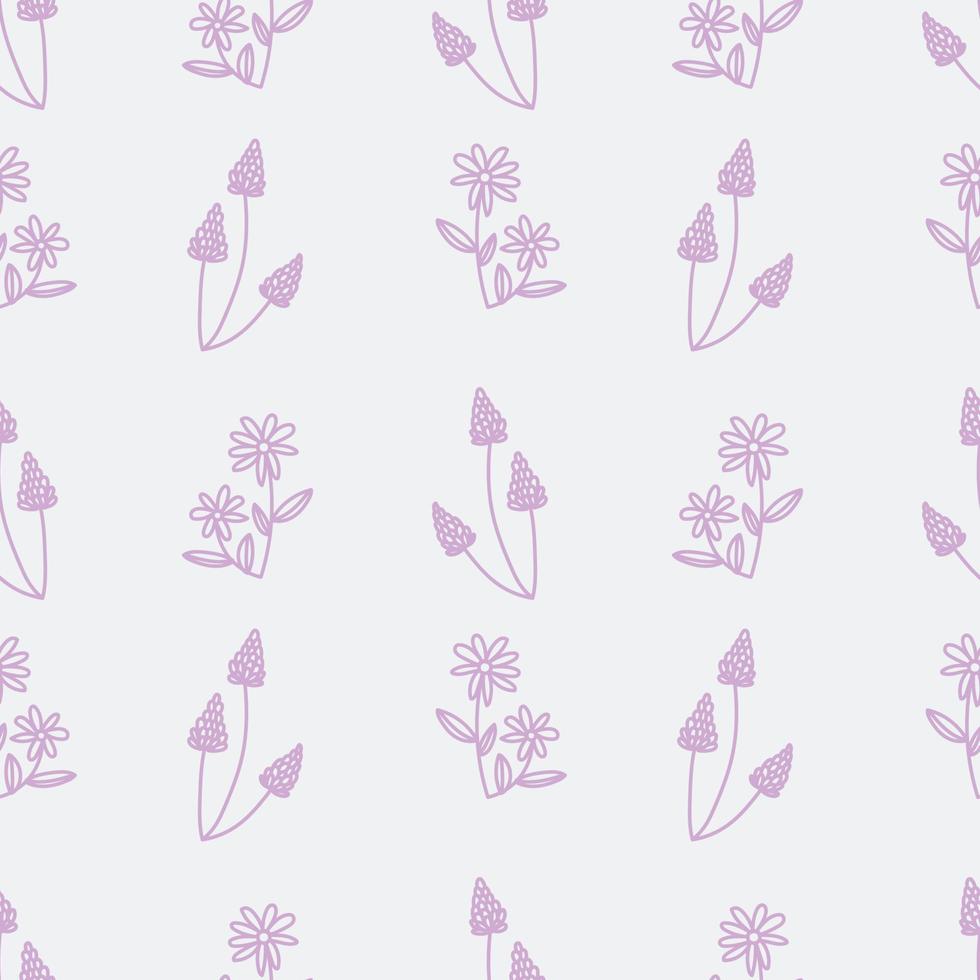 spring flowers seamless art design vector