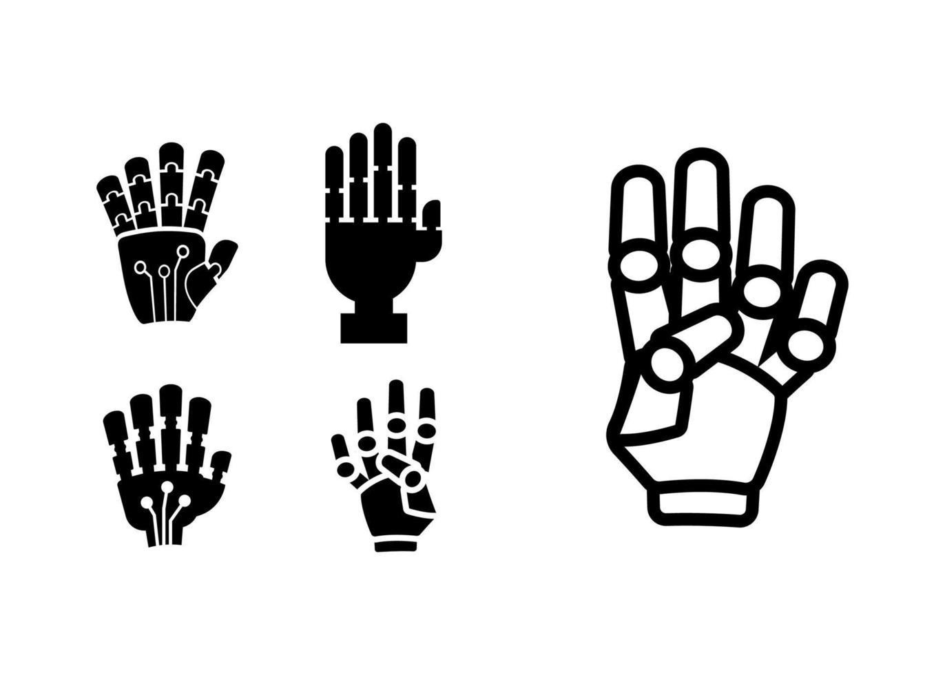 Robot hand icon design template vector isolated illustration