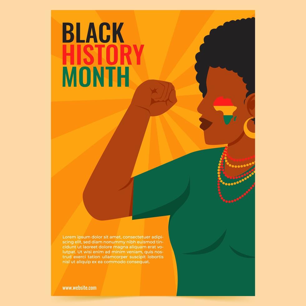 Black History Month Poster vector