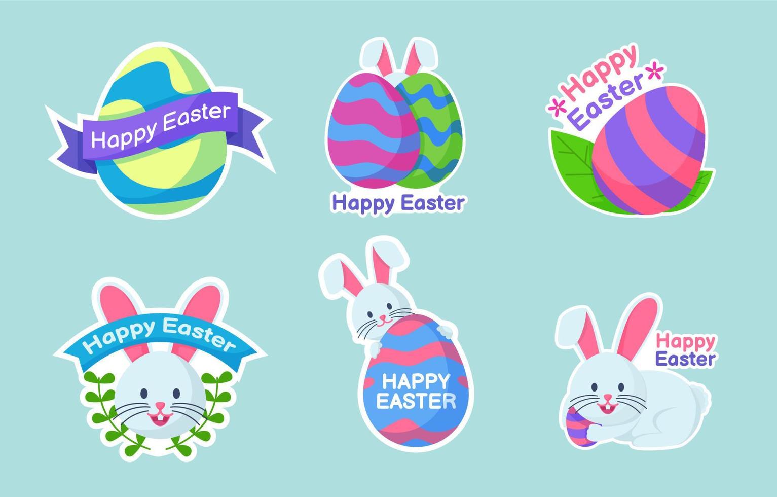 Easter Label Collection vector