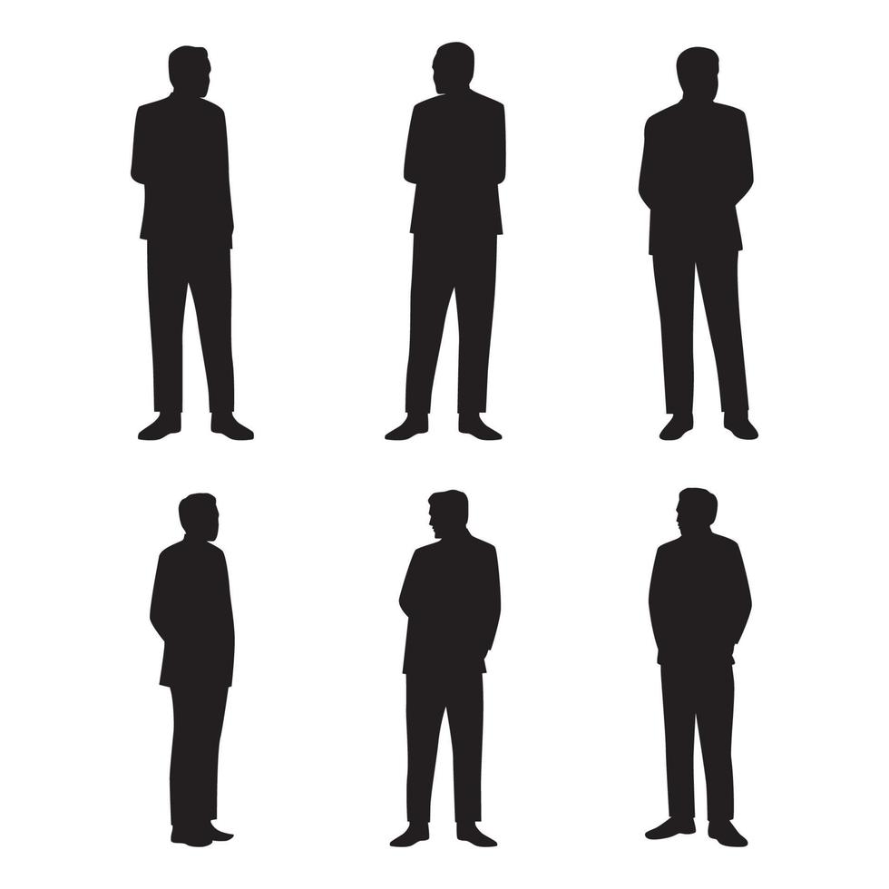 Business Man Silhouette Collection vector