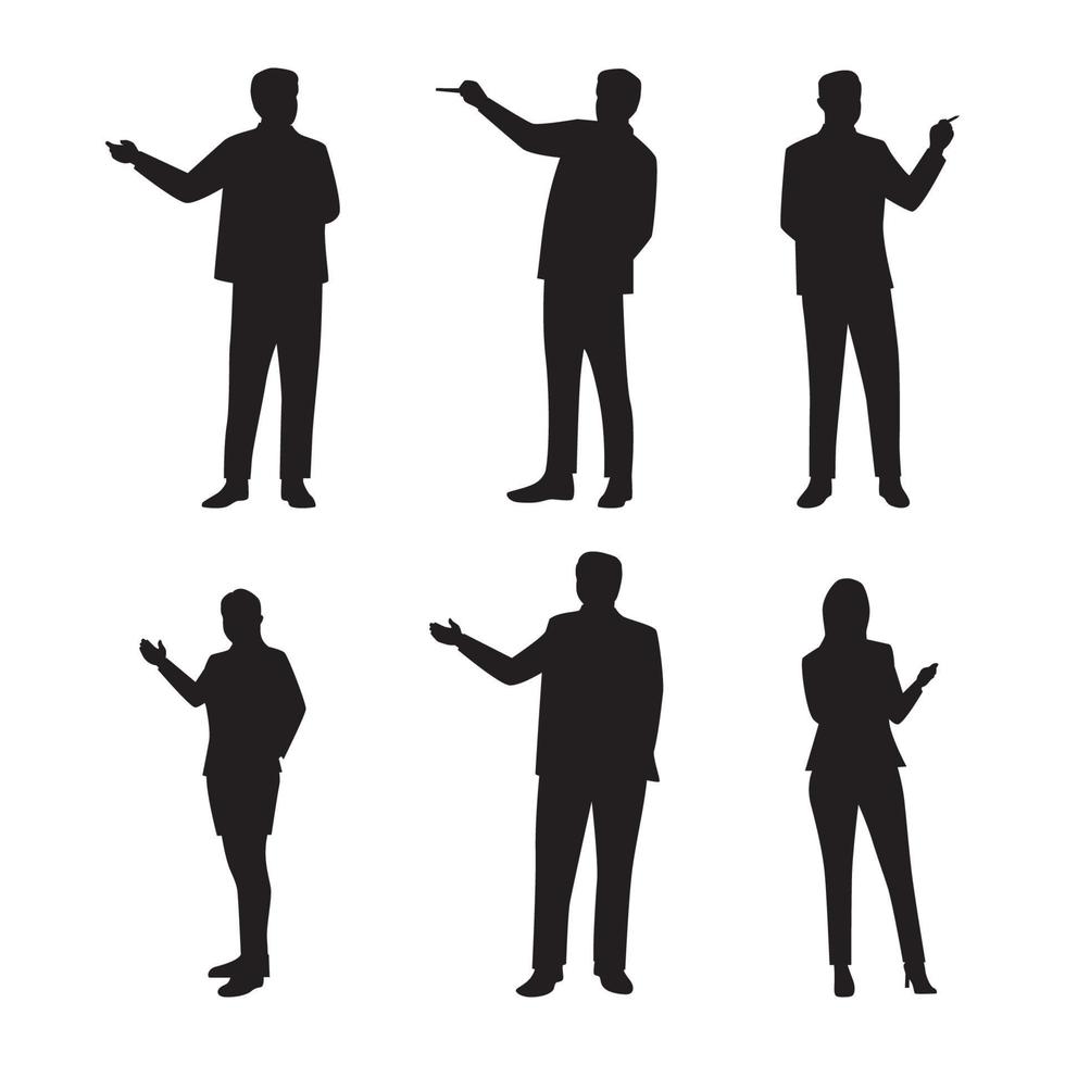 Business Presentation Silhouette Collection vector