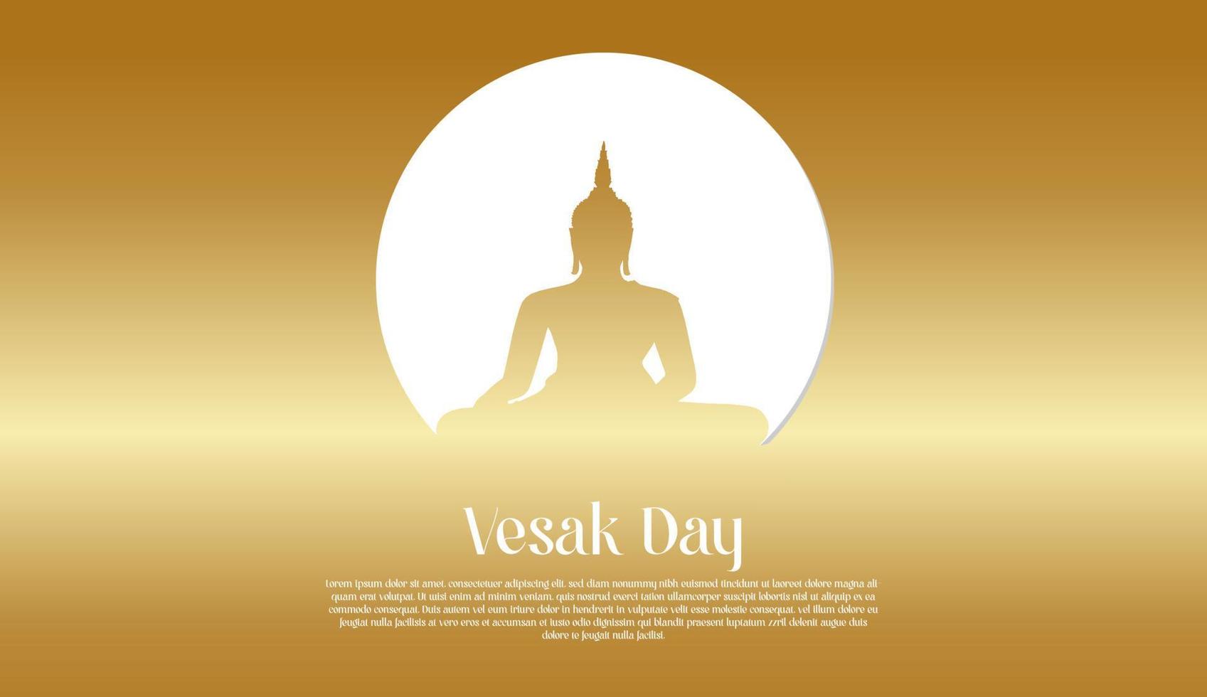 vesak day poster background buddha ceremonial vector