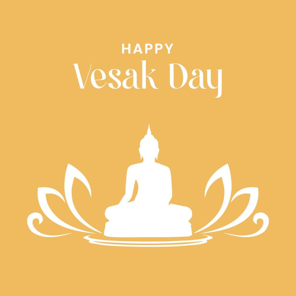 vesak day lotus poster background vector